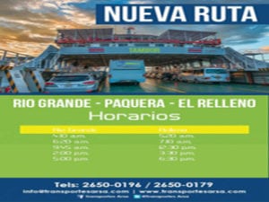 PAQUERA BUS TO FERRY TAMBOR FROM RIO GRANDE OF PAQUERA